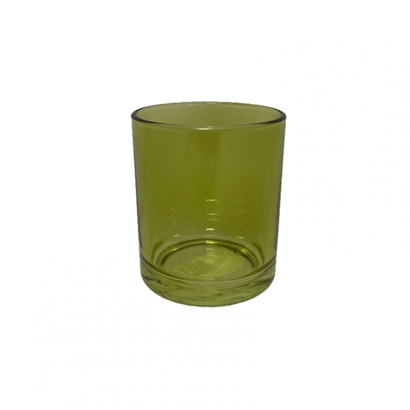 Cilindro vetro d7 h8 cm - verde oliva