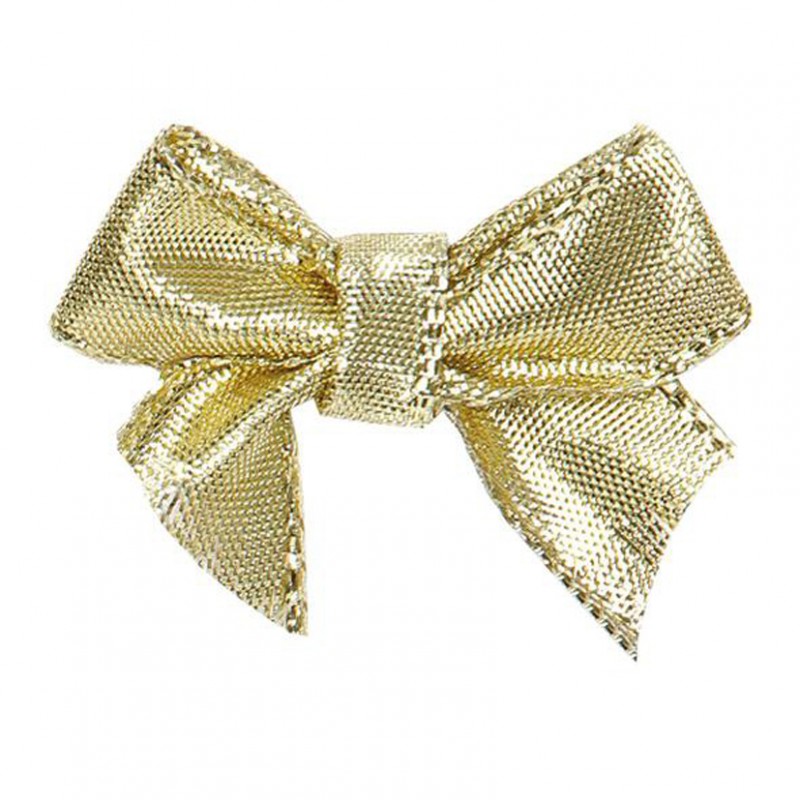 Satin bow cm 4,5 pz 24-gold