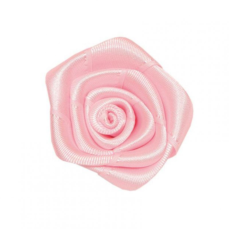 Rose satin cm 4,5 pcs 15 pink
