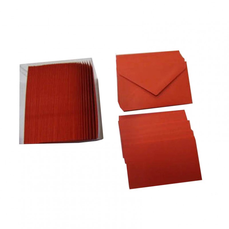 3101-RO | BUSTE E BIGL. 5,5X7,5 100 PZ rosso