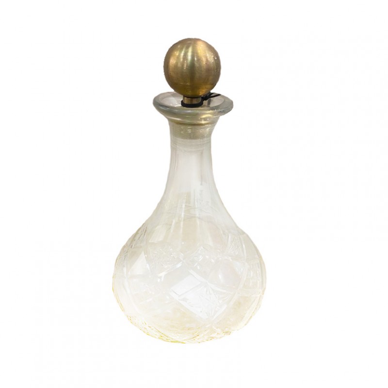 Bottiglia vet.15,5xh25,5 allum brass ant