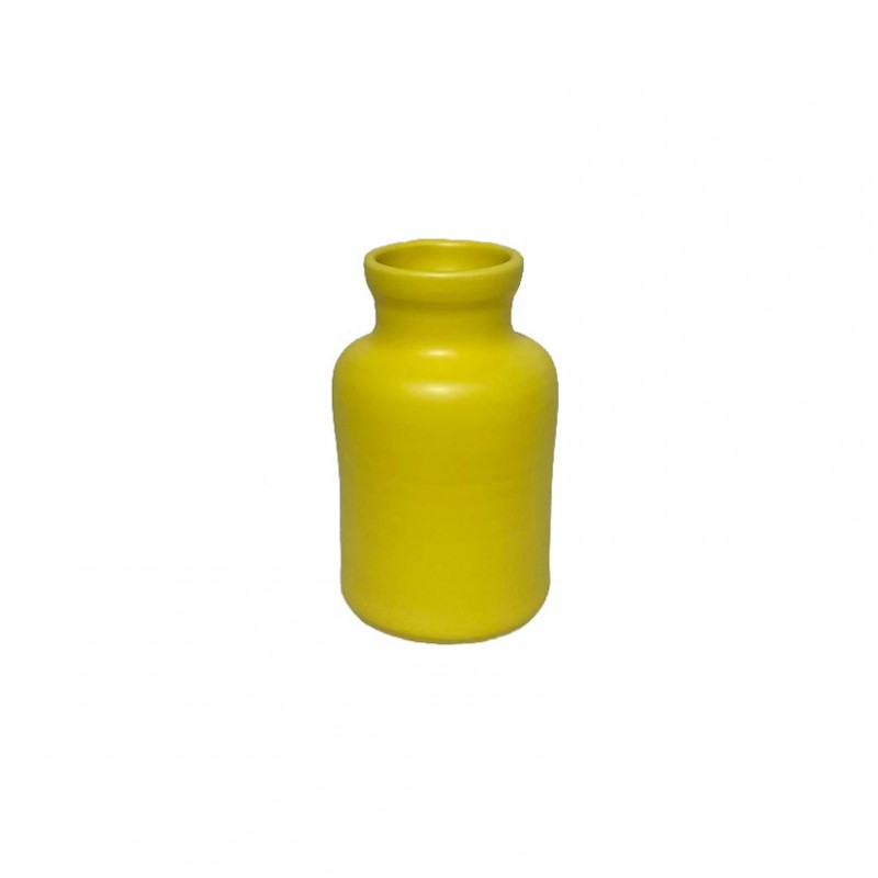 Bottiglia terracotta 6,5 h12,5 cm-giallo