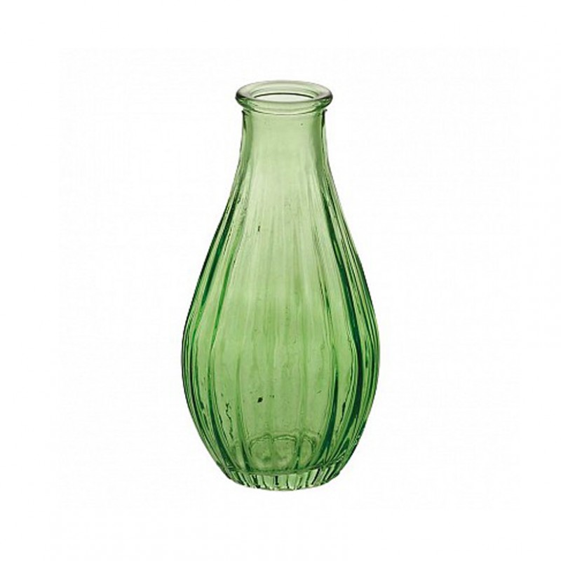 Bottiglia vetro d7 h14 cm-verde mela