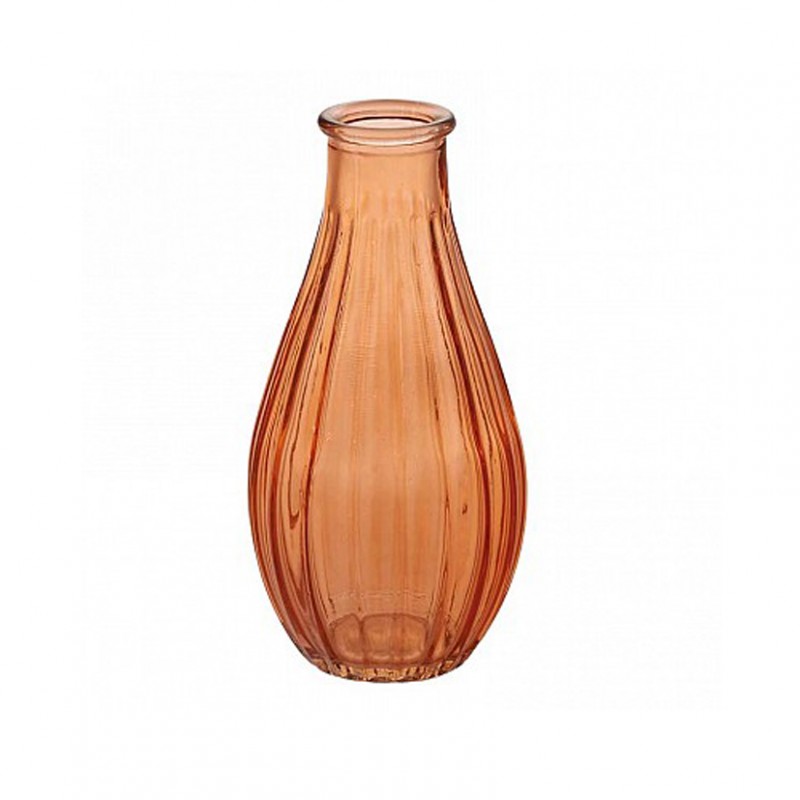 Bottiglia vetro d7 h14 cm-arancio