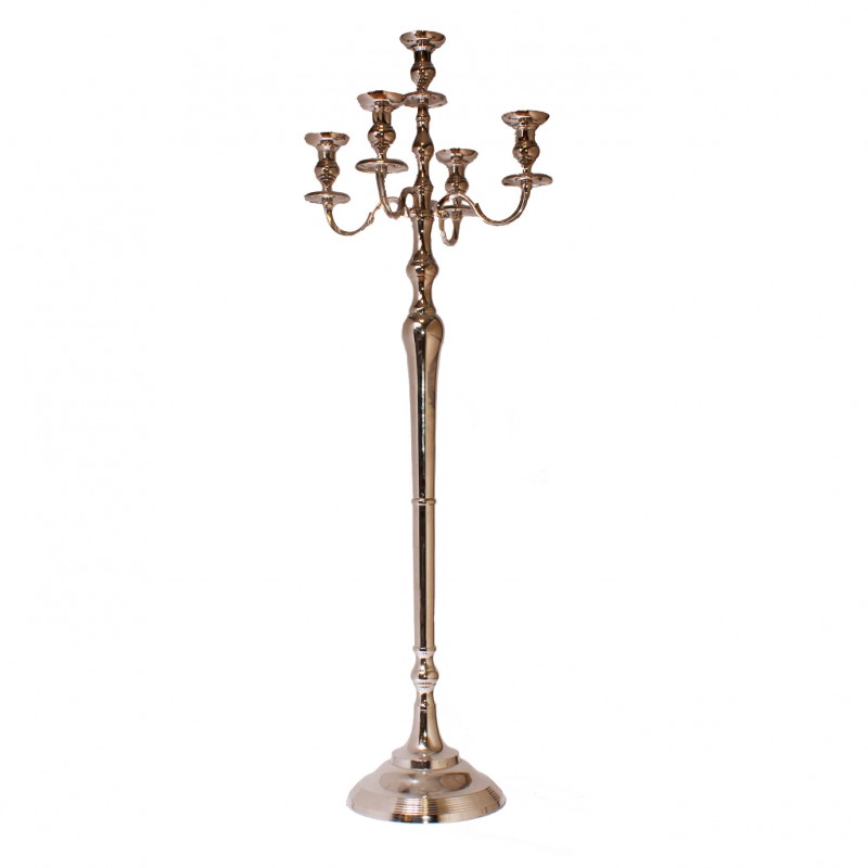BZ11106 | CANDELABRO NICKEL H150 CM -5fuochi