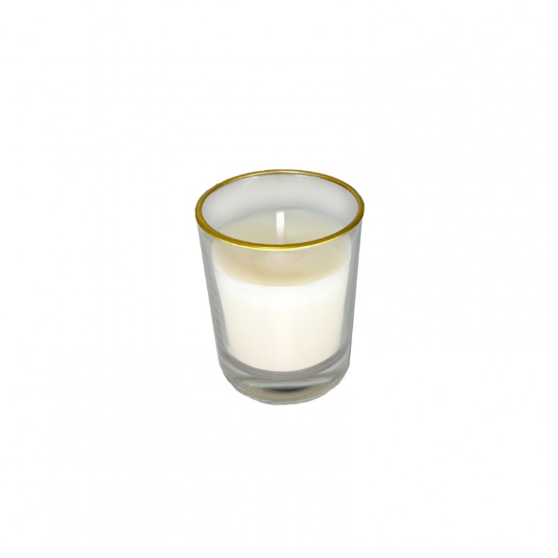 C945/6B24 | VOTIVO candela VETRO D5,7 H6,8 CM b. oro