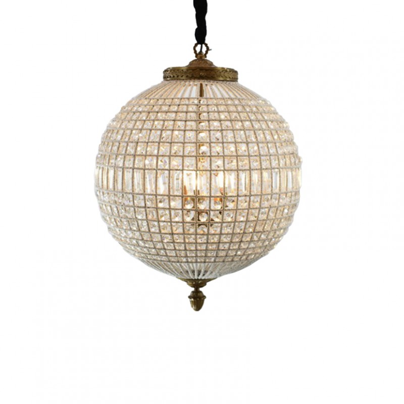 849L | LAMPADARIO CRIST. kg15 D64 H86 brass a