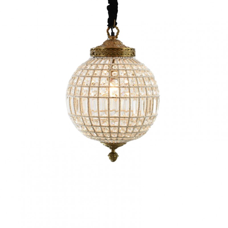 Lampadario crist.kg5,7 d41 h58 brass