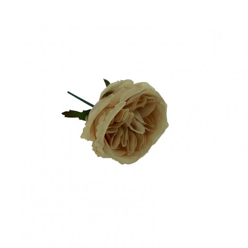Rosa fiore d6 cm pz 6 - beige