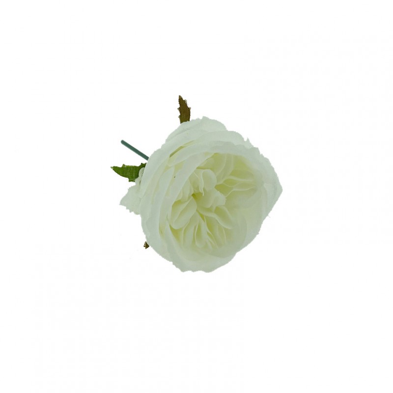 Rosa fiore d6 cm pz 6 - panna
