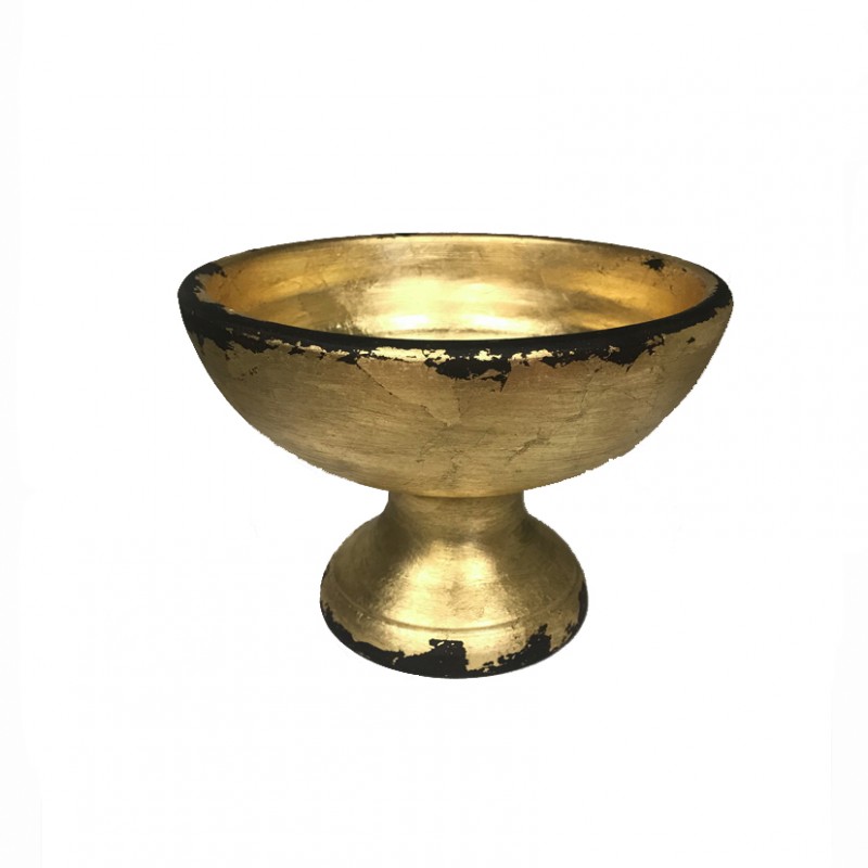 Coppa terracotta d18 h13,5 cm -oro