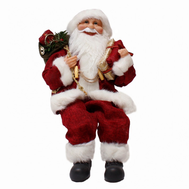 Babbo Natale 40 Cm.Babbo Natale H 40 Cm F17060150 Natale Babbi Natale Pupazzi Firenze Gandon