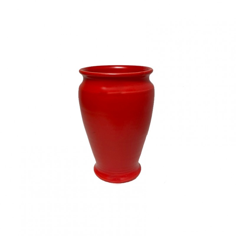 Vaso ceramica d9,5 h21 cm- rosso