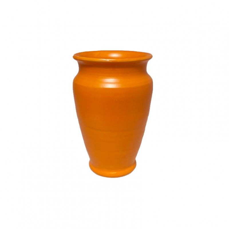 Vaso ceramica d9,5 h21 cm- arancio