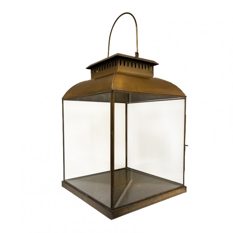 G-6428LGD | LANTERNA VETRO 36XH50cm - oro raw
