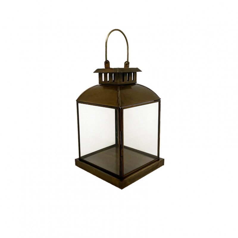 G-6428SGD | LANTERNA VETRO 16XH30cm - oro raw