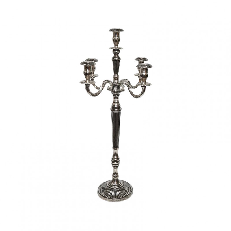 G-13269MNK | CANDELABRO ALLUM RAWNICKEL H104CM -5fuoc