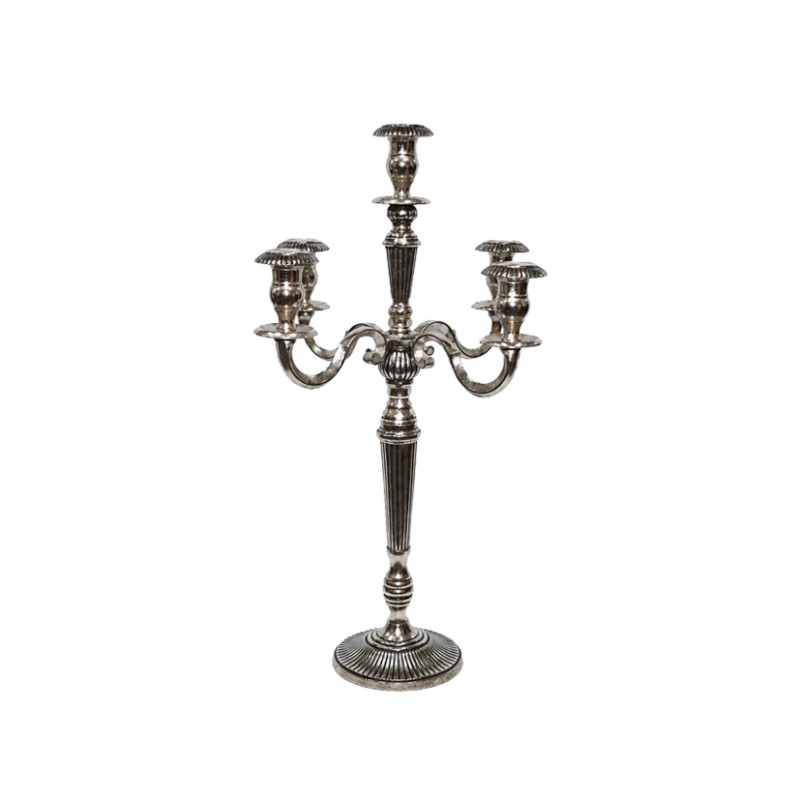 G-13269SNK | CANDELABRO ALLUM RAWNICKEL H86CM-5fuochi