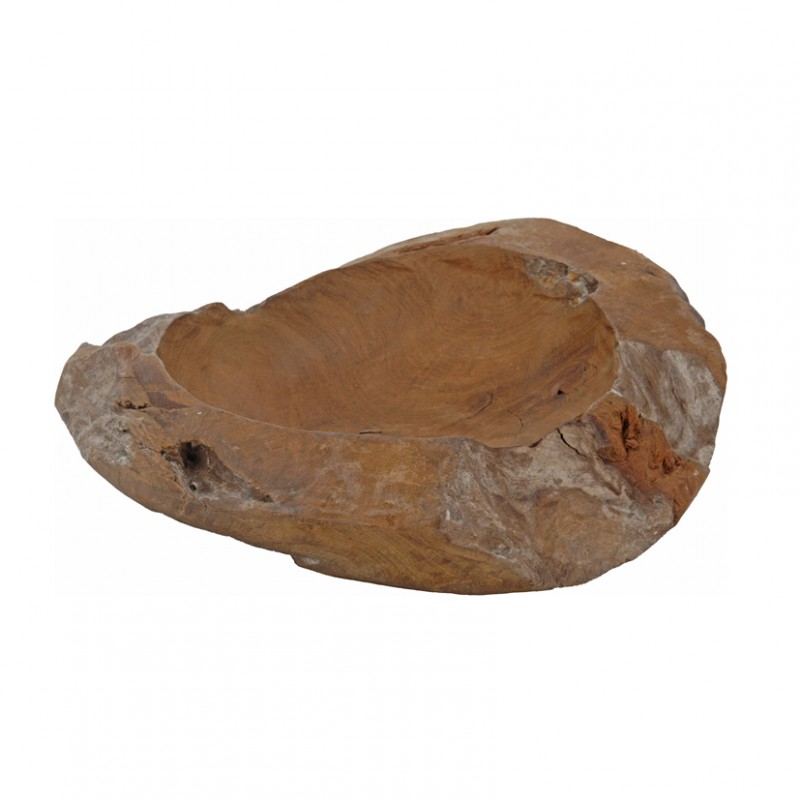Ciotola teak grezzo d30 h9cm