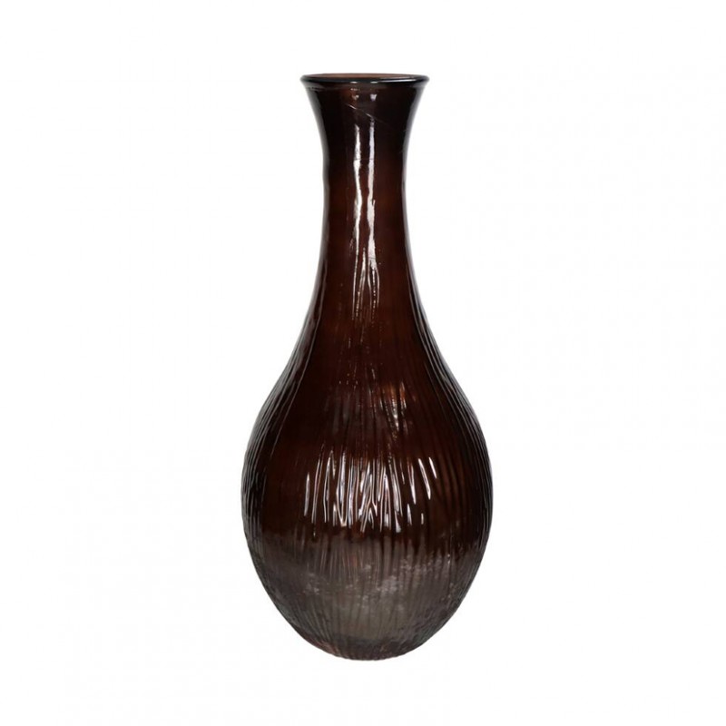 Vaso vetro d34 h75cm - marrone