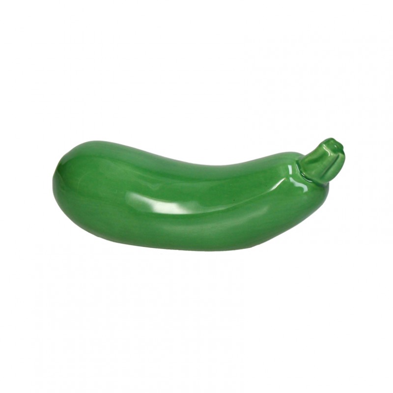 Zucchina ceramica 17x6x7cm - verde