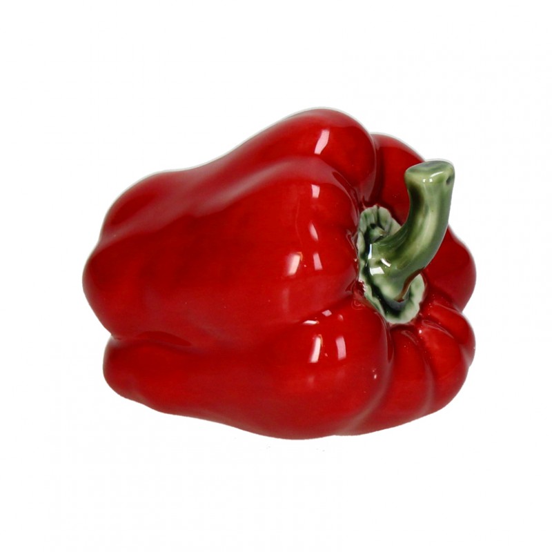Peperone ceramica 12x9x8cm - rosso