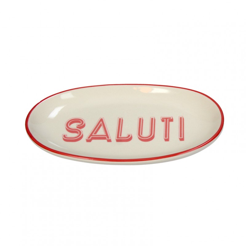 Piatto ovale ceram. 21x12,5x2,5cm -white