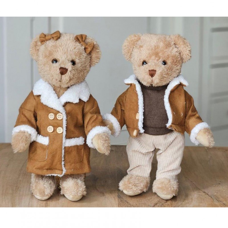 PL-24010 | ORSO PELUCHE F/M c/giacca H30 2ASS.
