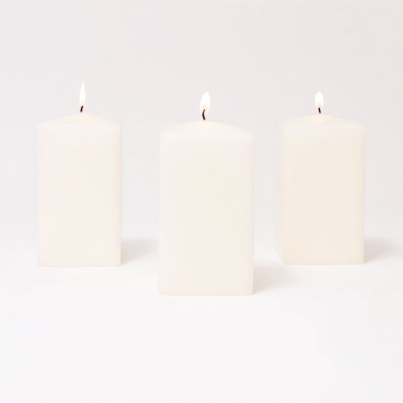 Candele mm150x80x80 pz4(150/80/80)bianco