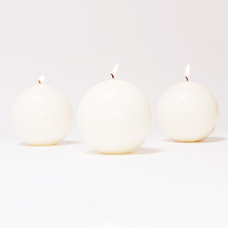 Candele sfera mm80 pz6 -bianco