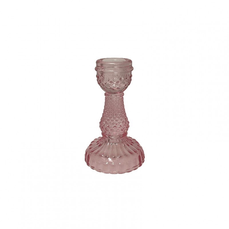 SL-C9713-AROSA | CANDELABRO VETRO D6,5 H10,5 - rosa
