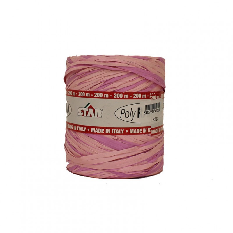 Spolette polyrafia 15mm 200mt-rosa/lilla