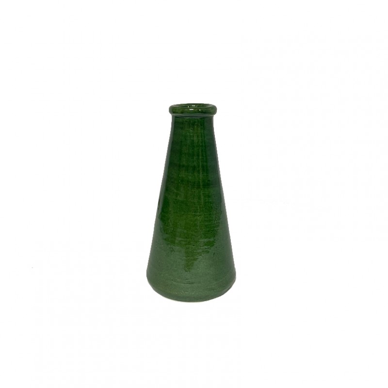 Vasetto monofiore terracotta h15 -verde