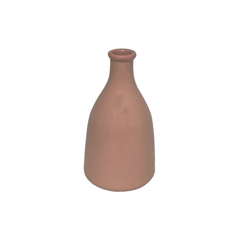 Bottiglia terracotta h20 cm - rosa