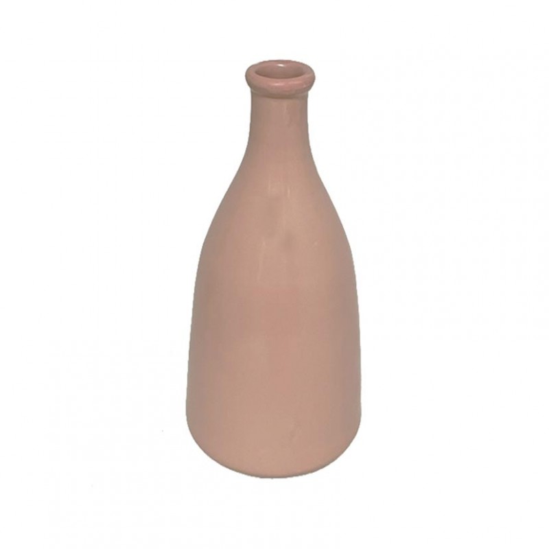 Bottiglia terracotta h24 cm - rosa