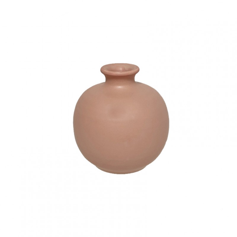 Ampolla terracotta d12 h11,5 cm -rosa