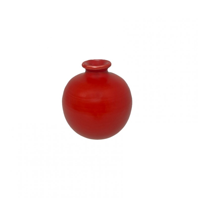 Ampolla terracotta d12 h11,5 cm -rosso