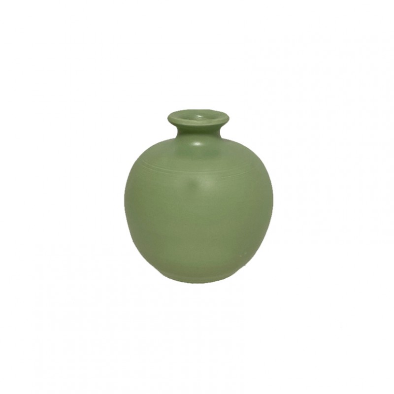 Ampolla terracotta d12 h11,5 cm -verde