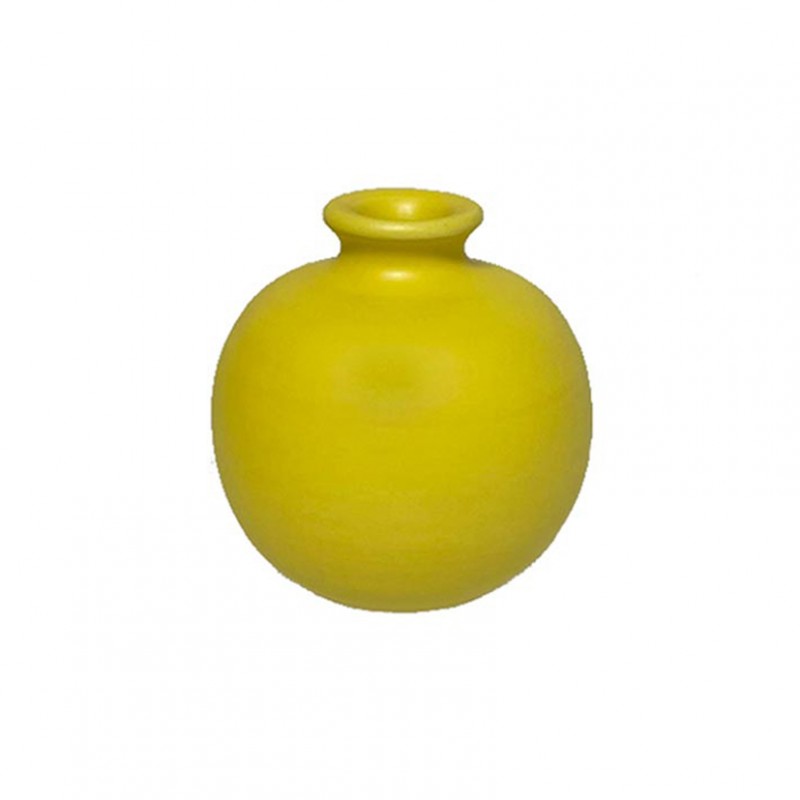 Ampolla terracotta d14 h15 cm -giallo