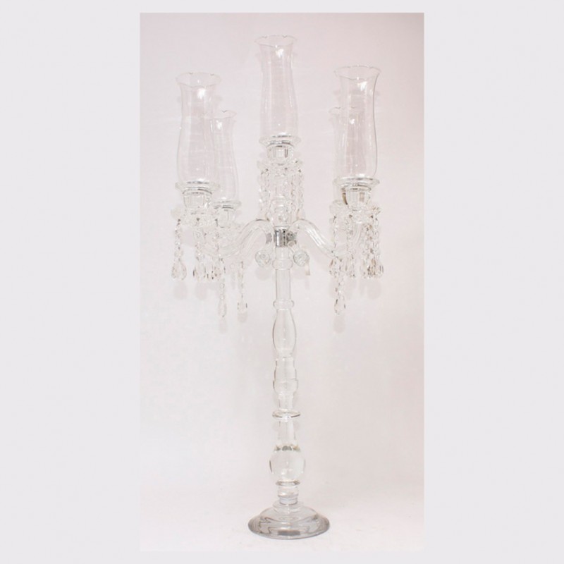 CANDELABRO cristallo H100cm 5fuochi XCLT207 wedding candelabri
