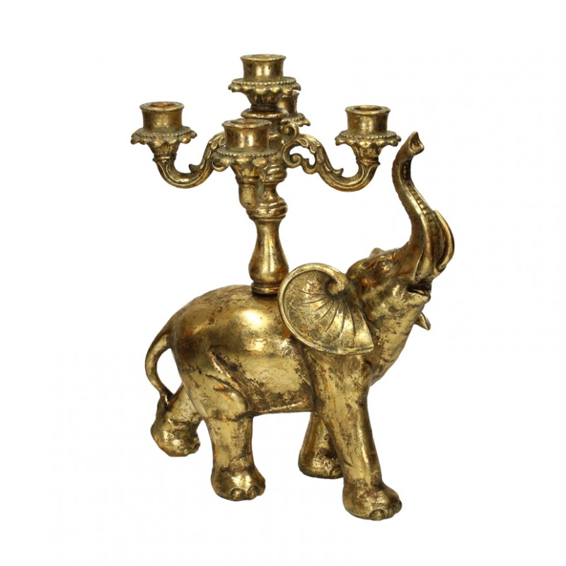 Candelabro elefante res.32x19 h38 - gold