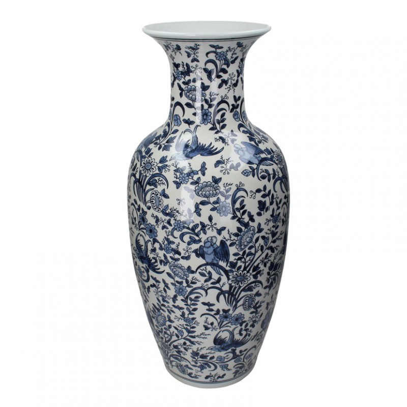 Vaso porcellana 26,5xh63cm - blue