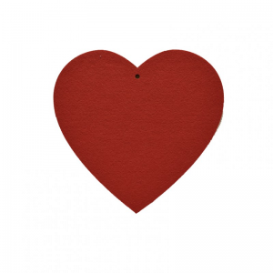 CUORE PANNO DA APP. 21x21cm - rosso