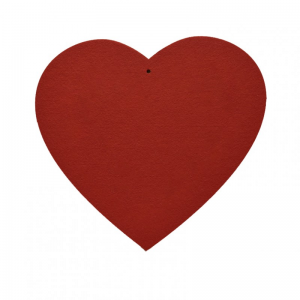 CUORE PANNO DA APP. 33x31cm - rosso