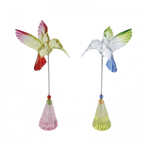 UCCELLINO acril. SU PIEDISTALLO 2ASS H16