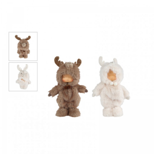 BIMBO INVERNALE 2mod. H31cm - crema/marr