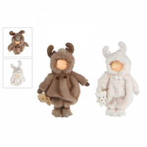 BIMBO INVERNALE 2mod. H42cm - crema/marr