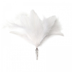 PIUMA C/CLIP 16X10 cm 2pz - bianco