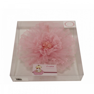 COCCARDA C/ROSE D25 cm - rosa