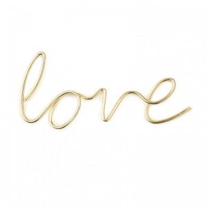 LOVE DECORO 6pz 6X2 CM- oro